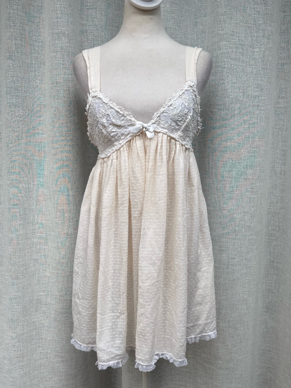 1980 Priamo white babydoll floral lingerie camisole  top